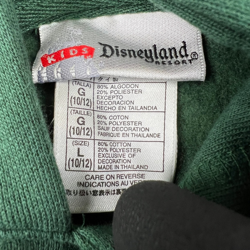 Disneyland Resort Mickey Mouse Kids Green Hoodie and Bag Set Size L 10/12 - Picture 5 of 9
